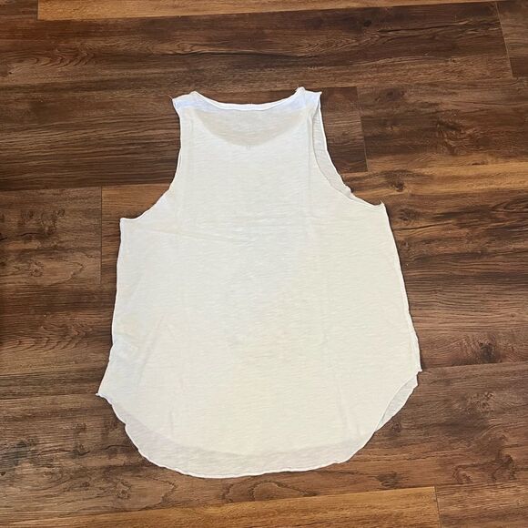 Chaser White “Aloha Feels” Pineapple Cutoff Tank Top - Picture 5 of 6